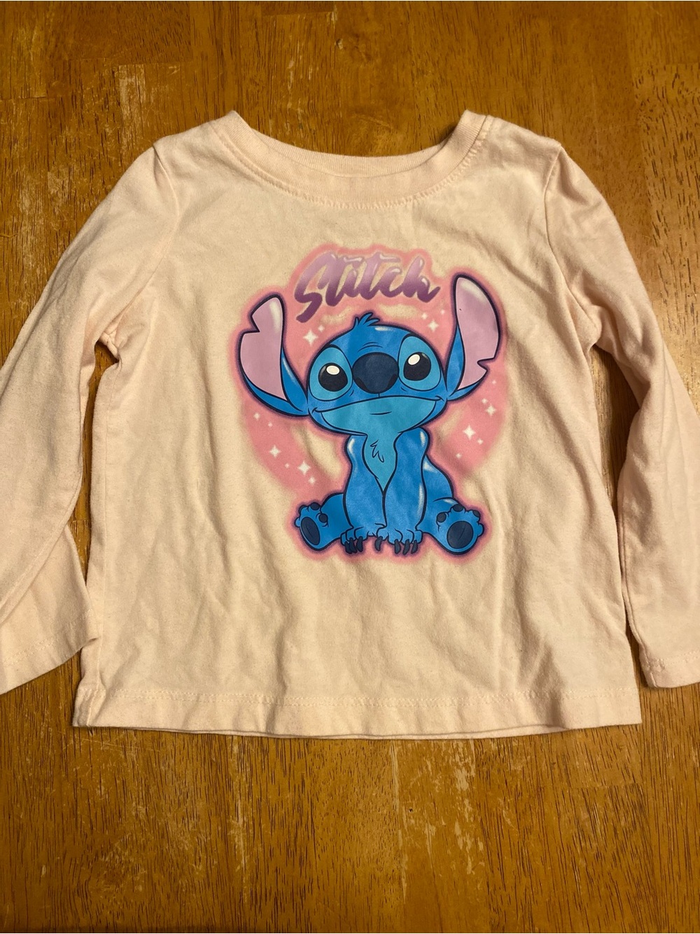 jumping beans  by Disney Light Pink Long-Sleeve Tee with Blue Character Graphic